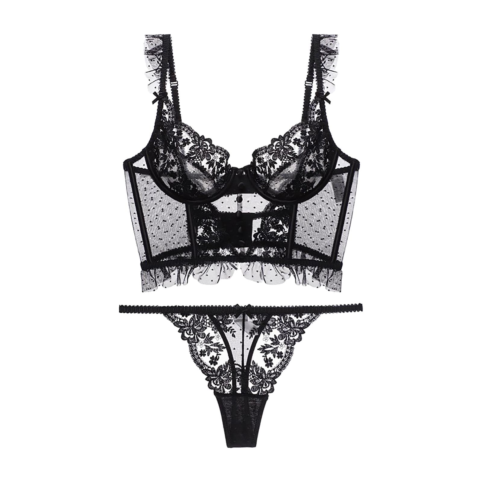 Yinanstore Femmes Ensemble Soutien Gorge Confortable Transparent Ensembles pour la Nuit de Noces Lune de Miel Nuptiale de Vetements de Nuit Noir L L L Walmart