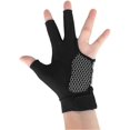 thumbnail image 2 of KAIYANG Guantes de billar de 3 dedos Guantes de billar Guantes de bridge Guantes de billar- león-L M marrón, 2 of 5