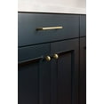 thumbnail image 6 of Goo-Ki 1.2 Inch(30mm) Diamenter Brushed Brass Cabinet Knobs, Zinc Alloy Minimalist Style Drawer Knobs for Dresser,Wardrobe,Cupboard, 6 Pack, 6 of 7