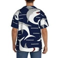 thumbnail image 5 of Balery Angry Shark Men's Casual Button Down Shirt Short Sleeve Textured Summer Cuban Beach Shirts-3X-Large, 5 of 7