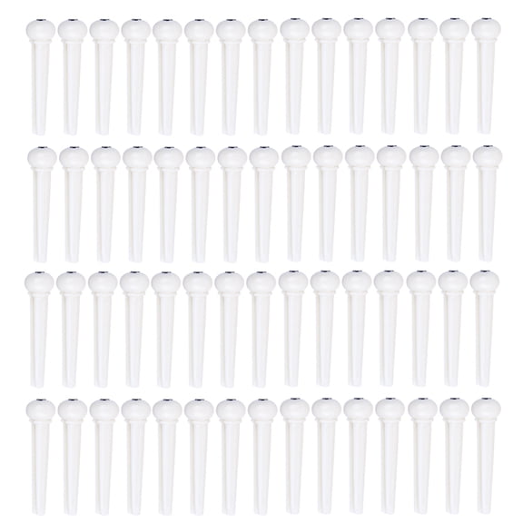FRCOLOR guitar pins 100pcs Guitar Bridge Guitar Pegs for Acoustic Guitar Bridge Replacement Parts ( White ),1.42"X0.2"X0.2"