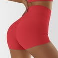 thumbnail image 2 of SWSMCLT Women's Boyshorts Butt Lifter Workout Sports Athletic Active High Waisted Biker Shorts Slim Fit Gym Tunny Control Jogging Hip Lifting Slimming Red 12, 2 of 2