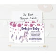 thumbnail image 3 of Inkdotpot 30Unicorn Jungle Animals Baby Shower Book Request Cards Bring A Book Instead Of A Card Baby Shower Invitations Inserts Games, 3 of 5