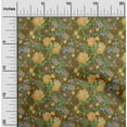 thumbnail image 2 of oneOone Cotton Cambric Dark Olive Green Fabric Florals Fabric For Sewing Printed Craft Fabric By The Yard 42 Inch Wide, 2 of 5