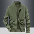 thumbnail image 6 of Maoxin Men's Jacket Men's Stitching Drawstring Hooded Slim Fashion Jacket Coat Outwear Jacket Coats , Army Green , XL, 6 of 8