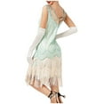 thumbnail image 5 of Elainilye Fashion 1920 Vintage Sequin Dress Studded Tassel Dress High-end Banquet Evening Dress Sleeveless V-neck Dress Prom Dress,Green, 5 of 5