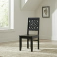 thumbnail image 2 of Trellis Lane Solid Mango Wood Accent Chair in Black, 2 of 3