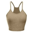 thumbnail image 5 of SRZYMJ T - Shirt Bra Women Women's Sports Bra Knit Padded Push Up Support Racerback Thin Strap Activewear for Yoga Gym Fitness Training Comfort, 5 of 5