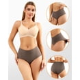 thumbnail image 7 of Aijolen Seamless Underwear for Women Invisible Full Coverage High Waisted Briefs No Show Breathable Comfortable Panties 5 Pack(L,Mahogany Dell), 7 of 7