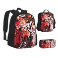 thumbnail image 2 of Hazbin Hotel Backpack Casual backpack duffel bag combo three-piece set pocket duffel bag, Black, One Size, 2 of 9