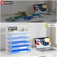 thumbnail image 6 of Paper Organizer for Desk with Handle, 6-Tier Metal Mesh File Organizer | Stackable Letter Tray for Office Documents & Stationery Storage, 6 of 7