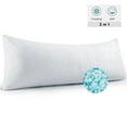thumbnail image 1 of MOONORAH Body Pillow, Shredded Memory Foam Soft Cooling Long Body Pillows for Adults Side Sleeper, 2 in 1 Large Full Bed Pillows for Sleeping - 20x54 inch, White, 1 of 9