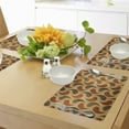 thumbnail image 4 of Ambesonne Abstract Place Mats Set of 4, Tiling Wavy Shapes, Standard Size, Brown Black, 4 of 6