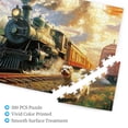 thumbnail image 3 of 500 PCS Steam train & Running Dog 500 piece puzzle for adults,Impossible Hard Difficult Challenging Puzzles for Adults,500 Piece Jigsaw Puzzle for Adults Challenging Puzzle Perfect for Game Nights, 3 of 6