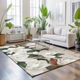 thumbnail image 3 of 8'x10' Area Rugs, Spring Floral Indoor Outdoor Area Rug for Living Room Bedroom, White Magnolia Flowers Barn Door Farmhouse Beige Washable Bathroom Rugs Kitchen Floor Carpet Mats Home Decor Aesthetic, 3 of 8