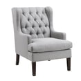 thumbnail image 3 of Gray Accent Chair | Button - Tufted for Living Decor | Plywood Frame and 100% Polyester | Easy - Assembly for User, 3 of 5