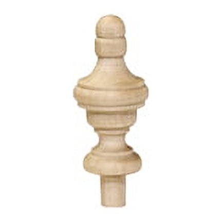 4 Pcs Wood Finials 2-3/4" tall x 1-1/8" wide w/ 3/8" tenon Height includes tenon.