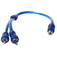 thumbnail image 4 of 6 piezas de conexión de audio para cable adaptador divisor de 1 RCA hembra a 2 RCA macho, 4 of 4