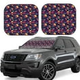 thumbnail image 6 of Kdxio Skull mushroom Print 2-Piece Sun Shade Front Windshield - Foldable Car Front Window Sunshades for Most Sedans SUV Truck, 6 of 6
