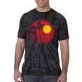 thumbnail image 2 of Wild Bobby, Silhouette Red Moon, Streetwear, Tie-Dye Tees, Spiral Black, Large, 2 of 3