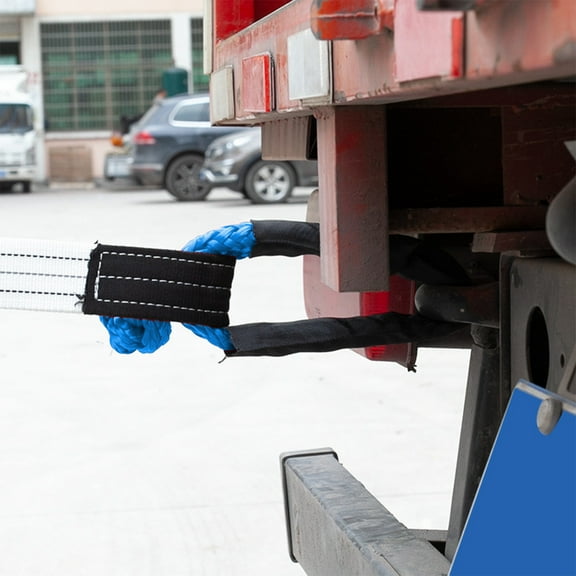 KCGYNP Car Tow Rope with Soft Release Buckle-High Molecular Polyethylene On Sale,Durable and Lightweight Towing Strap for Vehicle Recovery,Suitable for Sand,Mud,Snow Terrains-Blue,Red,Orange-19.6x2.3