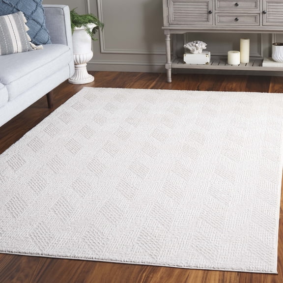 Safavieh Revive Clarence Geometric Polyester Area Rug, Ivory, 8' x 10'