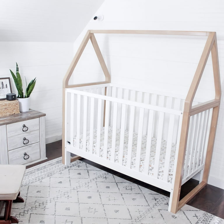 Storkcraft Orchard 5 in 1 Convertible Baby Crib White with Driftwood Walmart