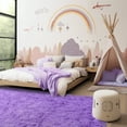 thumbnail image 7 of Socofuz Solid Shag Collection Rug,4x6ft Purple Large Fluffy Area Rugs Perfect for Dining room, Bedroom, 7 of 7