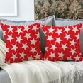 thumbnail image 4 of 4th of July Pillow Covers 18x18 Inch Set of 2, Independence Day Decorations Red Stars Throw Pillows Soft Velvet Farmhouse Holiday Patriotic Cushion Case for Couch Sofa Outdoor Decor, 4 of 6