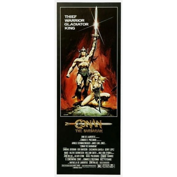 AB posters Conan The Barbarian Insert Movie poster 14x36 Color Category: Multi, Unframed, Ages: Adults, Rectangle