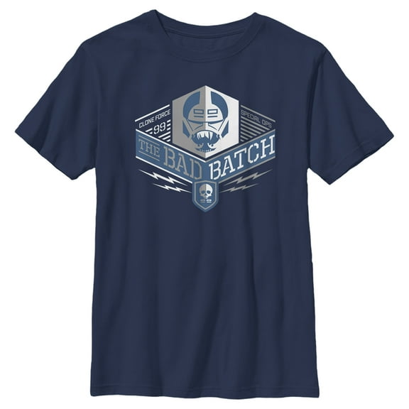 Boy's Star Wars: The Bad Batch Square Logo Graphic Tee Navy Blue X Small
