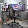 thumbnail image 2 of Gra Faux Leather Gaming Chair Desk Seat, Black and Red, 2 of 8