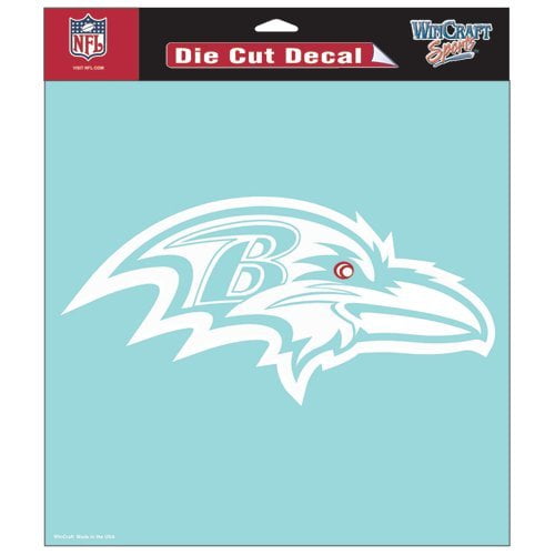 Baltimore Ravens Die-Cut Decal - 8''x8'' White