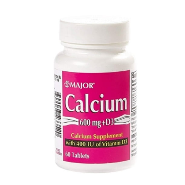 3 Pk Major Pharmaceuticals Calcium 600mg + 400 IU of ...