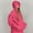 Hot Pink#04, variant on Yteetum Women's Hoodies with Eye Mask Casual Long Sleeve Hooded Sweatshirt, Comfort Airplane Mode Travel Lightweight Solid Drawstring Hooded Pullover Sweatshirts Top, Fall Wearable Blanket Hoodies