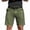 Army Green, variant on Men's Classic-Fit Chino Short Summer Stretch Waist Cotton Twill Casual Dress Shorts with Pockets Red 2XL