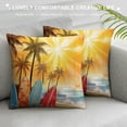 thumbnail image 3 of HENGT  Throw Pillow Covers Tropical Ocean Starfish Surfboard Palm Tree Vintage Design Square Pillowcase for Home Decor Sofa Car Bedroom Pillow case, 3 of 5