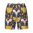 thumbnail image 4 of Lsque Mens Swim Trunks Mouse Cheese Pattern - Bathing Suit Compression Liner - Beach Swim Shorts Swimwear - (S-3XL) - Stretch Quick Dry -Medium, 4 of 9