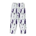 thumbnail image 5 of Naloa Lavender Flowers Print Women’s Ultra-Soft Comfy Pajama Lounge Pants with Pockets & Drawstring, 5 of 8