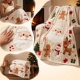 thumbnail image 5 of Fegute Christmas Flannel Throw Blanket Soft Cozy Festive Design for Living Room Couch Bed Perfect for Holiday Decor Gift 150*125cm, 5 of 7