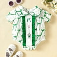 thumbnail image 2 of MEZZALL Girls Short Sleeve Prints Onesie Ruffles Bodysuits One-Pieces Cozy, 0-3 Months, 2 of 6