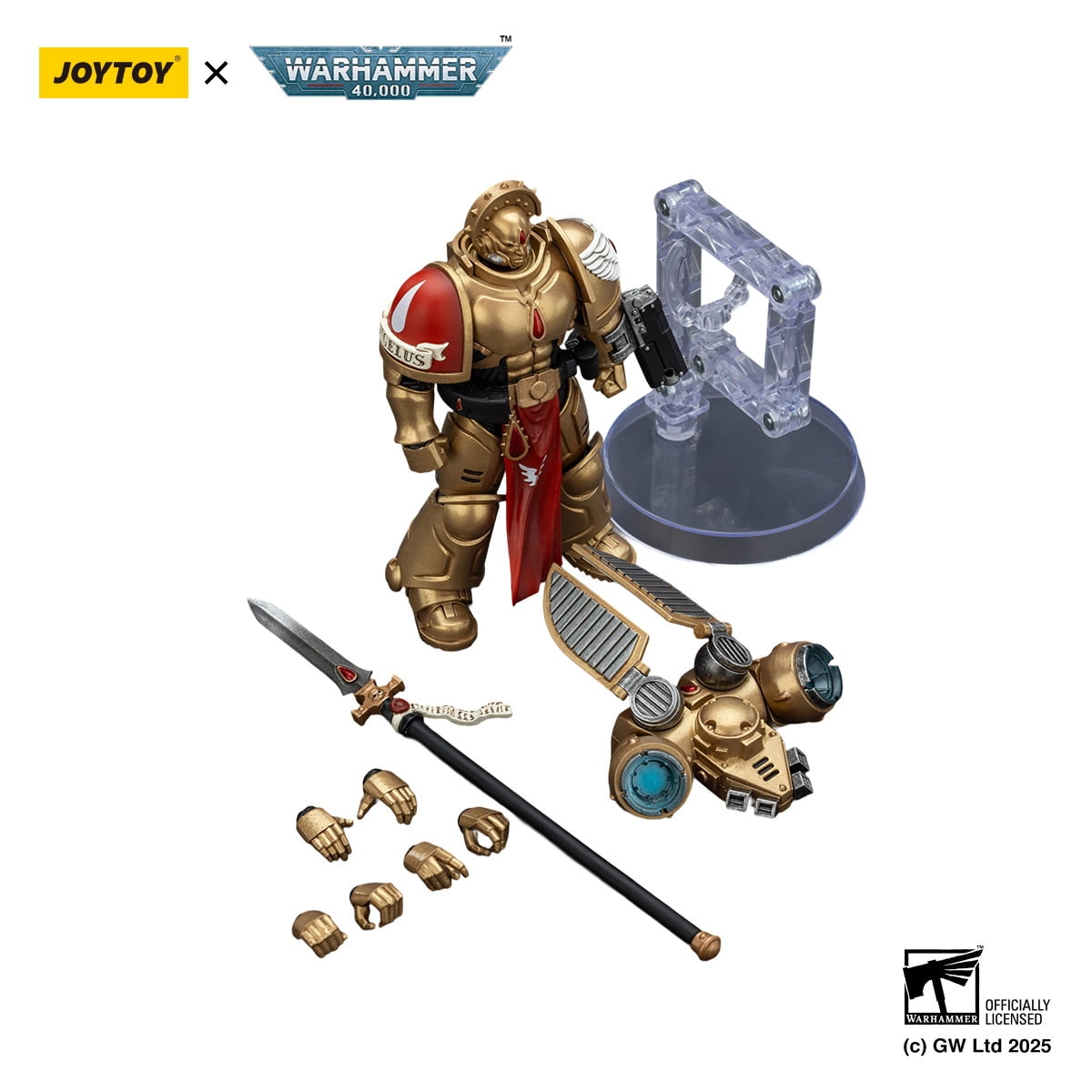 [IN STOCK] JOYTOY Warhammer 40K 1/18 Action Figures Blood Angels Sanguinary Guard 2 with Angelus Boltgun and Encarmine Spear