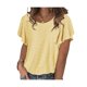 thumbnail image 2 of Txlixc Tops de mujer, cuello redondo con volantes, manga corta, ganchillo, hueco, suéter suelto, camiseta de color sólido Txlixc Moda, 2 of 7