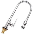 thumbnail image 1 of Flexible Single Lever Kitchen Sink Faucet Sink Faucet Single Tube Cold Water Basin Faucets Vanity Vessel Faucets Deck Mount Chrome Finish, 1 of 2