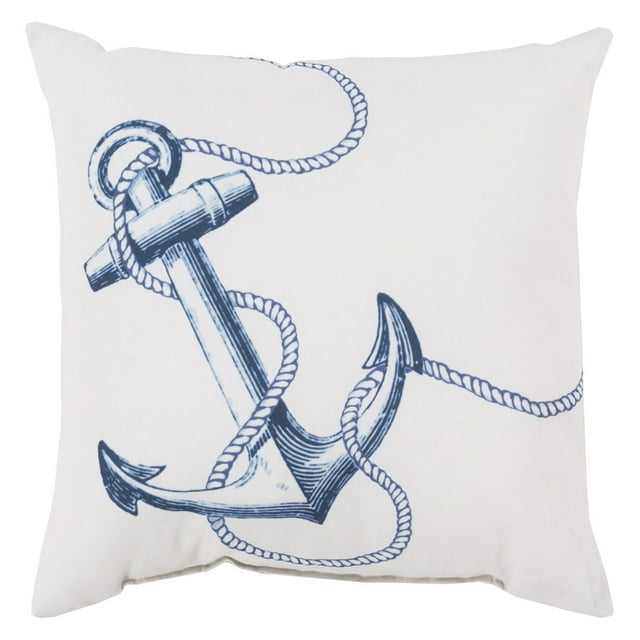 Surya Nautical Anchor Outdoor Pillow