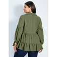 thumbnail image 2 of Avenue Women's Plus Size Amari Tiered Tunic Shirt, 2 of 2