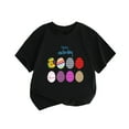 thumbnail image 1 of MIASHUI Easter Tee Toddler Boys Girls Happy Easter T-Shirt Cute Bunny Rabbit Graphic Tees Tops,Black,0-2 Years, 1 of 3