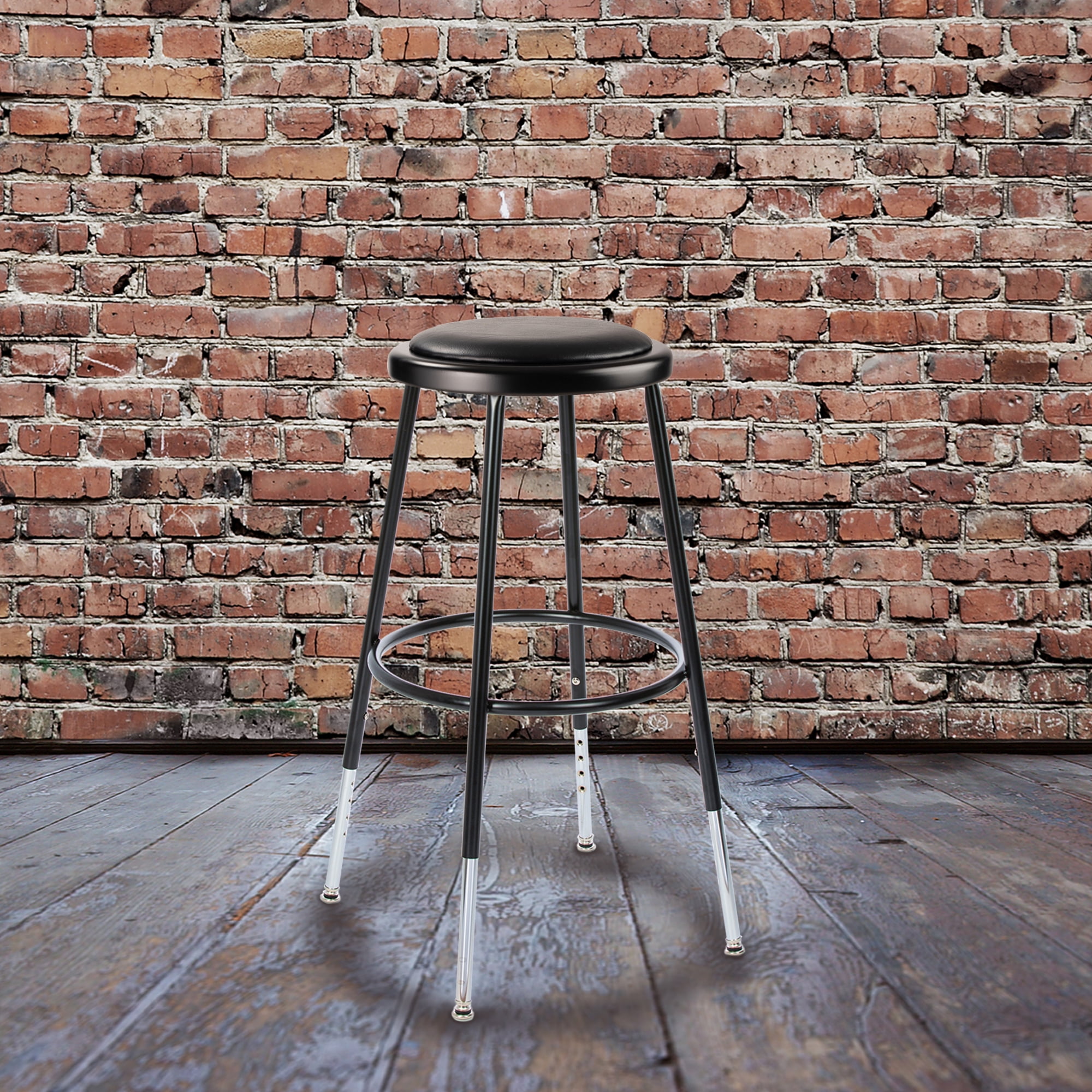 Otto 25"-33" Height Adjustable Stool, Black, Pack of 2