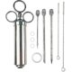 thumbnail image 1 of Flavor injector for grilling, 60ml stainless steel meat syringe, 1 of 5