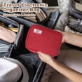 thumbnail image 6 of Uxcell Travel Cable Organizer Bag, Portable Camera Case Electronic Organizer Pouch Digital Storage Carrying Case Burgundy, 6 of 7